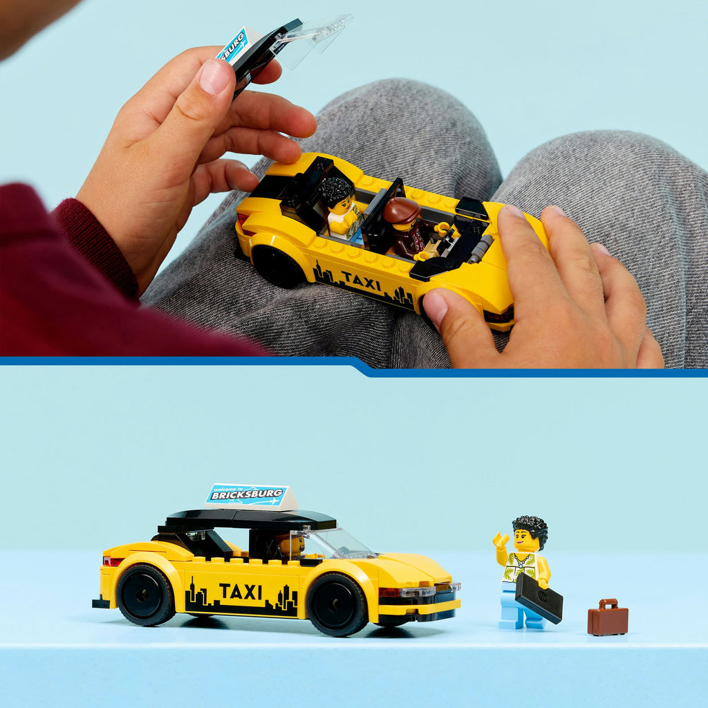 Lego city yellow taxi constructiespeelgoed