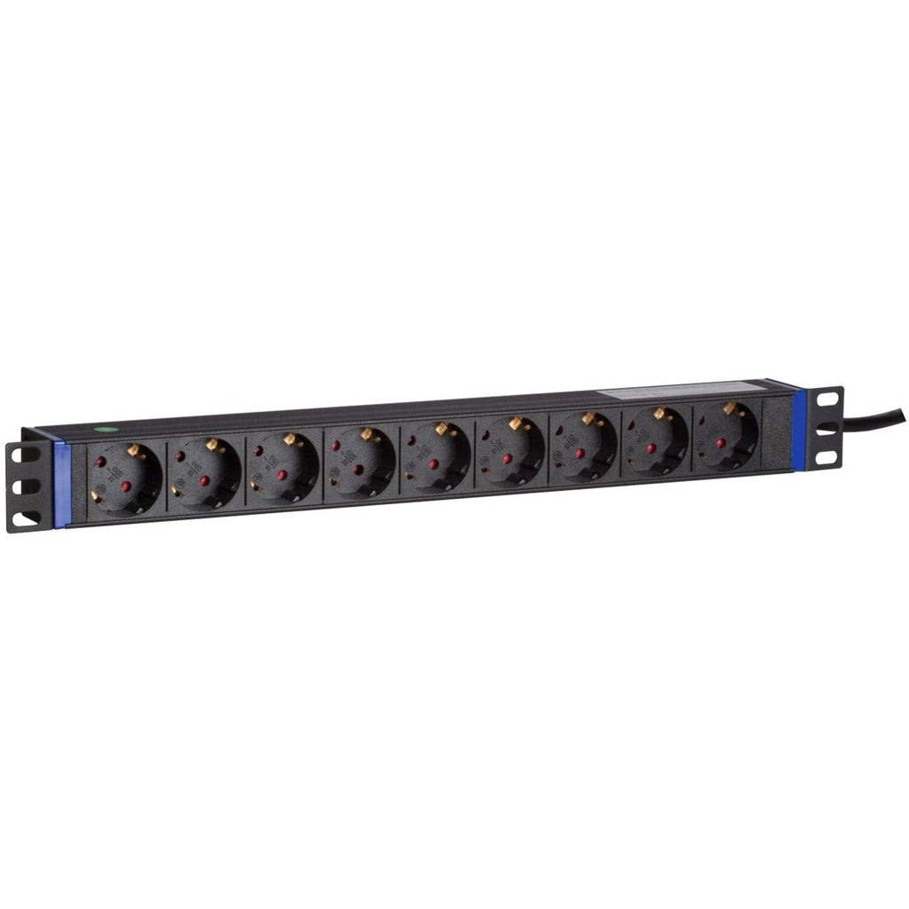 Dsi 19 inch 9 voudige stekkerdoos stekkerdoos (zwart)