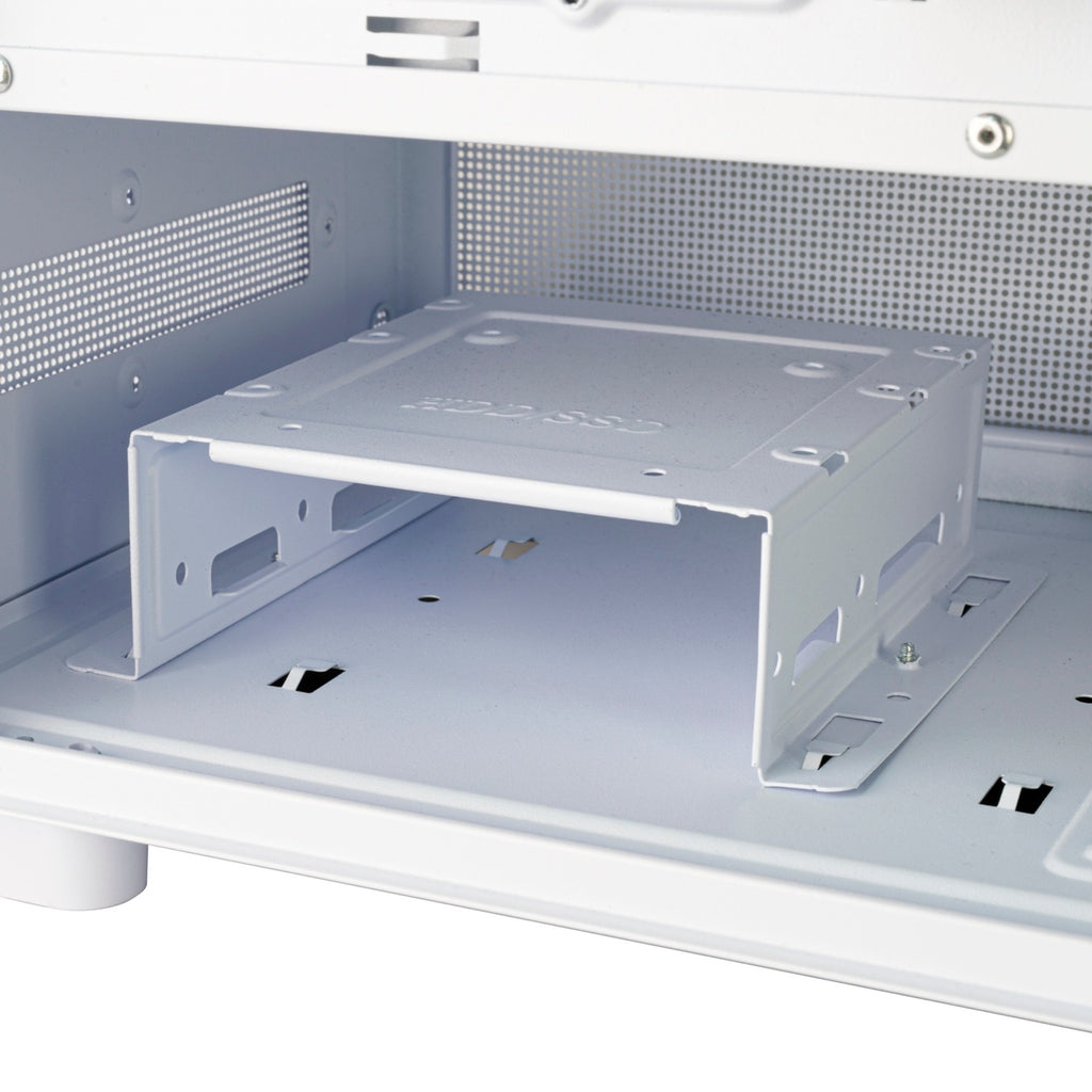 Silverstone lucid 04 mini tower behuizing (wit | 2x usb-a | 1x usb-c | rgb | tempered glass)