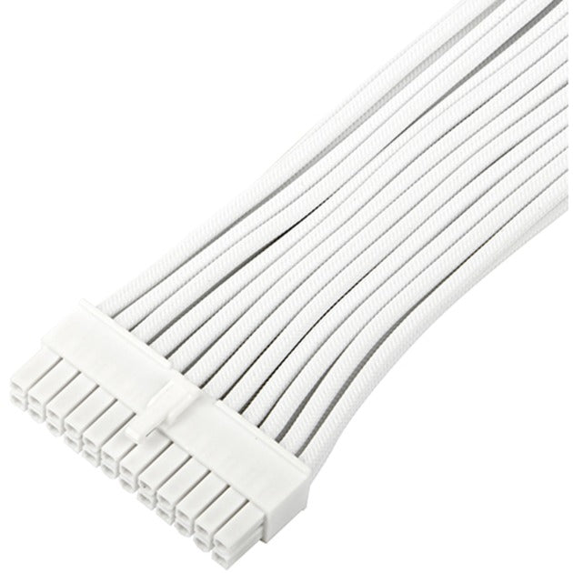 Silverstone sst-pp07e-mbw-v2, 24pin atx verlengkabel (wit, 30 centimeter)