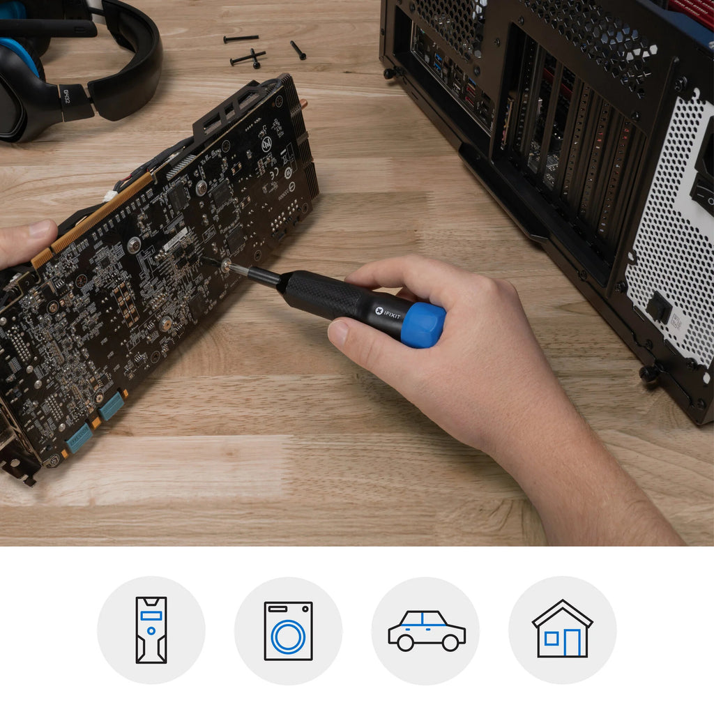 Ifixit narwhal 6-in-1 driver bitset (zwart blauw)