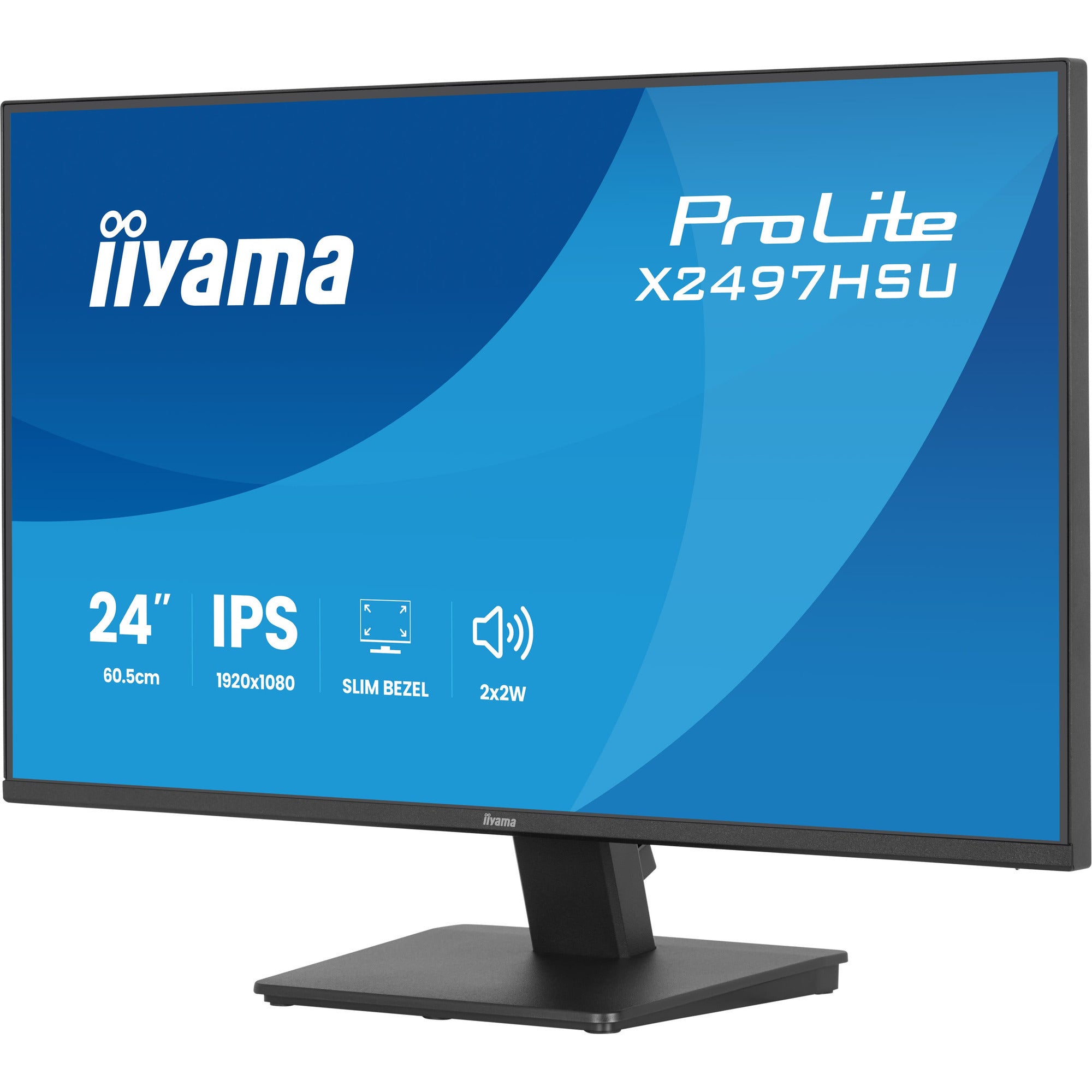 Iiyama prolite x2497hsu-b1 23.8 monitor (zwart, 120 hz, hdmi, displayport, usb-c, audio)