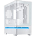 Asus prime ap202 midi tower behuizing (wit | 2x usb-a | 1x usb-c | rgb | tempered glass)