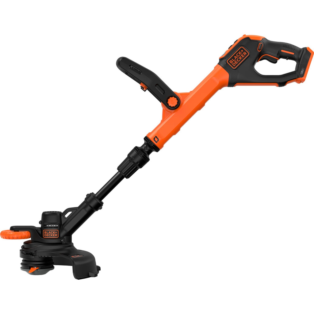 Black+decker 18v grastrimmer met 2 messen zonder accu (zwart oranje, 25 cm, accu en oplader niet inbegrepen)