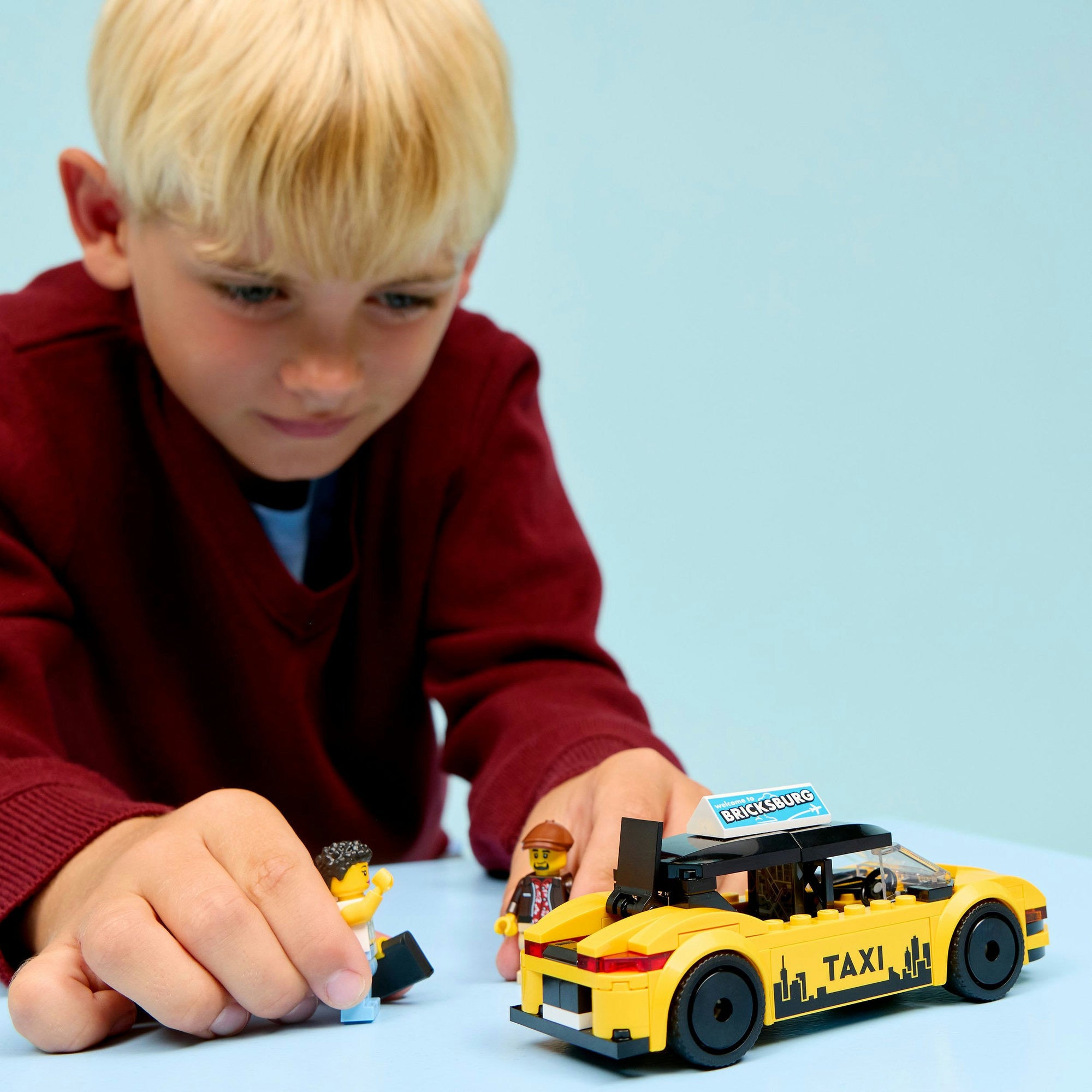 Lego city yellow taxi constructiespeelgoed