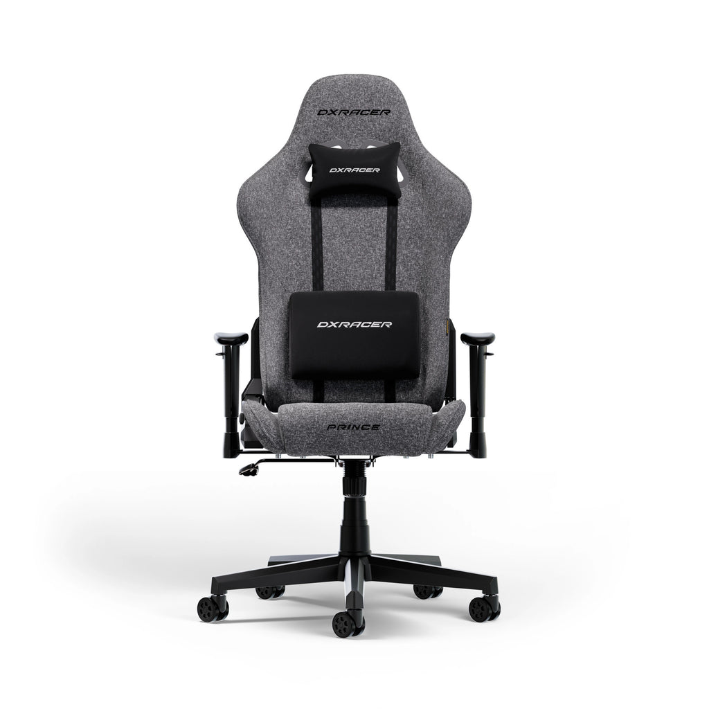 Dxracer prince l grey fabric gamestoel (grijs)