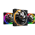 Be quiet! light wings pwm high-speed rgb case fans (zwart, 3 stuks, 140 x 140 x 25 mm)