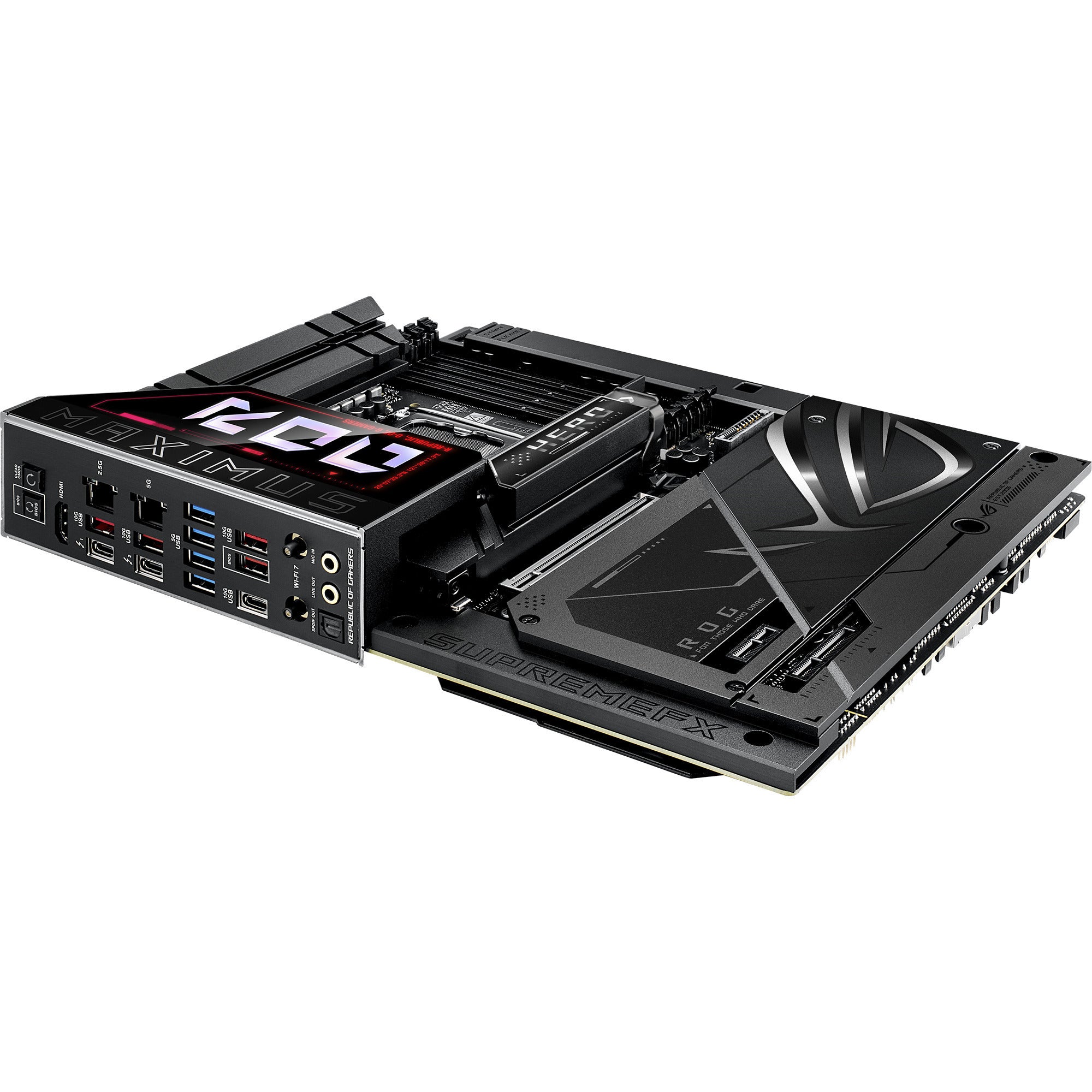 Asus rog maximus z890 hero btf socket 1851 moederbord (zwart, raid, 5 gb-lan, wi-fi 7, bt, sound, atx)