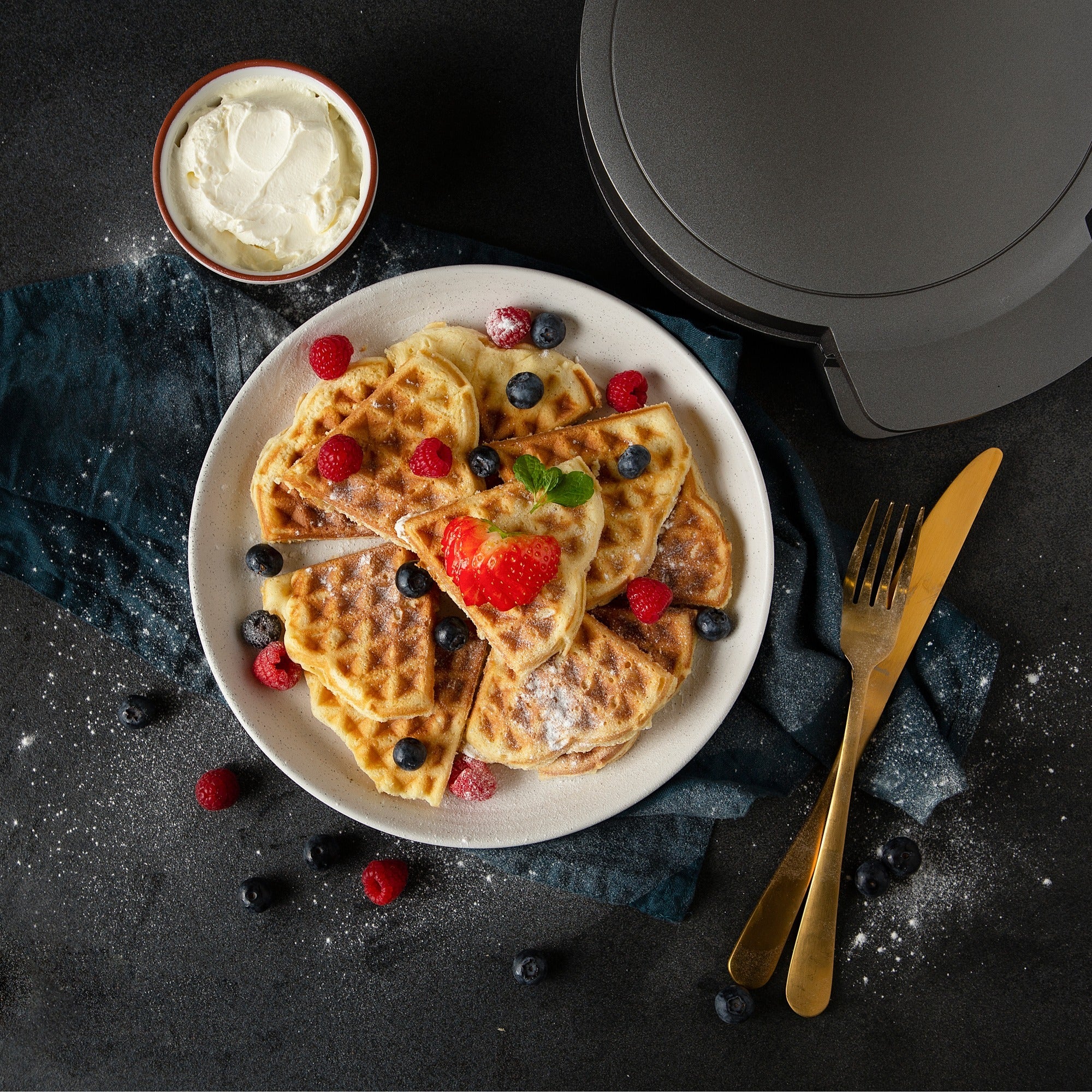 Princess 132380 wafelmaker deluxe wafelijzer (grijs)