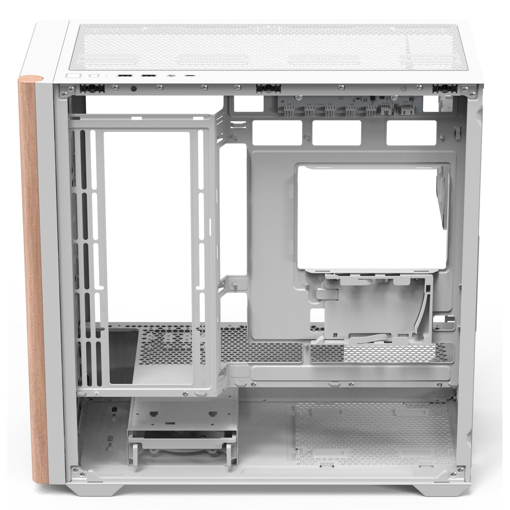 Aerocool b301a mini tower behuizing (wit | 1x usb-a | 1x usb-c | rgb)