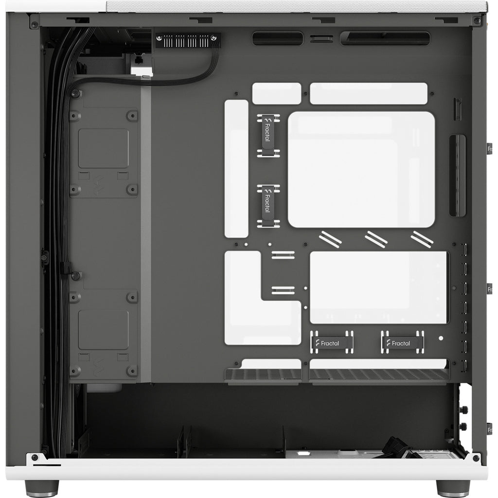 Fractal design north xl rc chalk white tg clear midi tower behuizing (wit houtkleur | 2x usb-a | 1x usb-c | tempered glass)