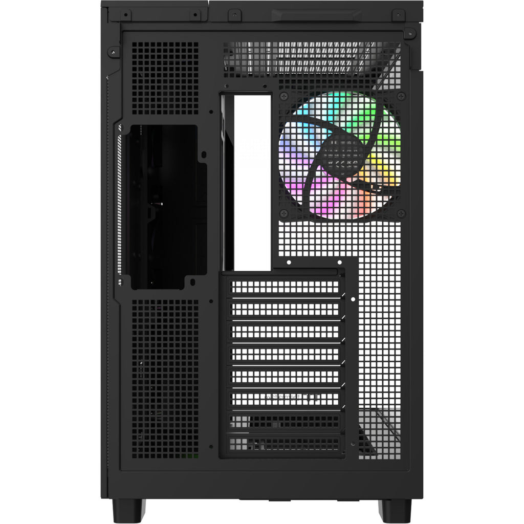 Thermaltake view 380 xl ws argb midi tower behuizing (zwart houtkleur | 2x usb-a | 1x usb-c | rgb | tempered glass)