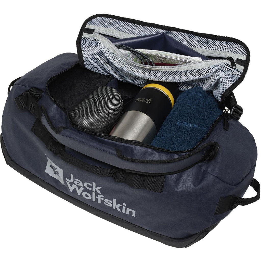 Jack wolfskin all-in duffle 35 rugzak (donkerblauw, 35 liter)