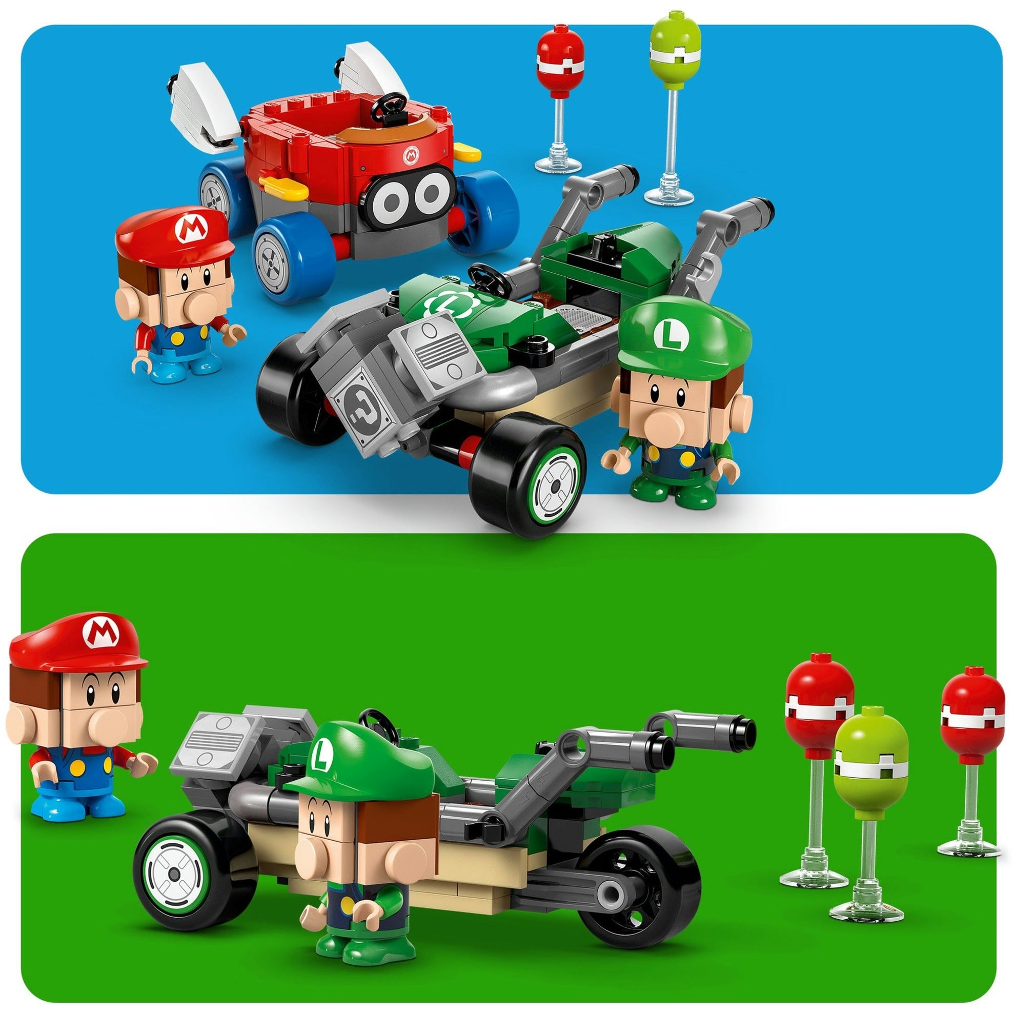 Lego super mario 72034 mario kart baby mario vs. baby luigi