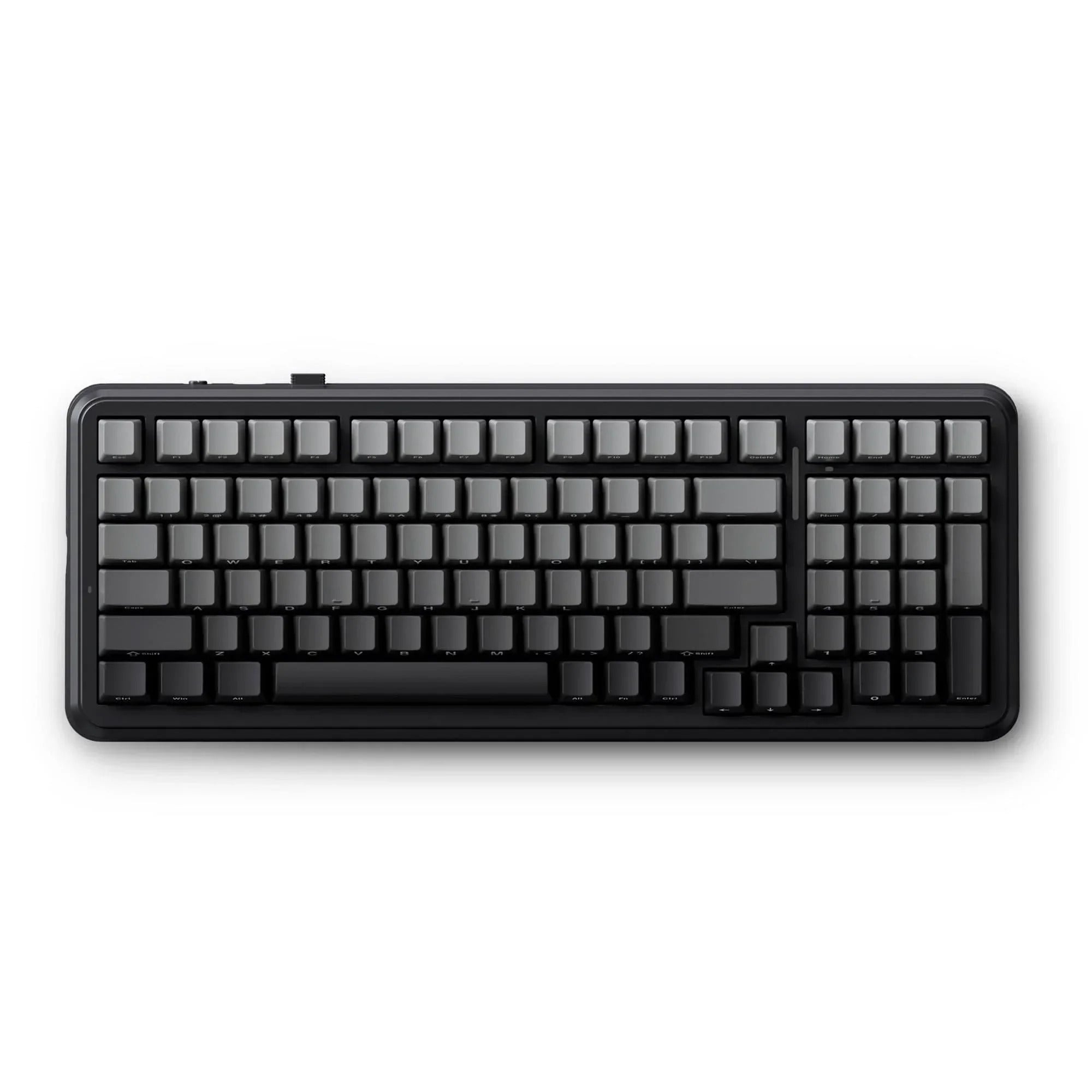 Mchose k99 v2 wireless gasket mount mechanical keyboard (zwart, us lay-out (qwerty), kailh box icy creamsicle, 99%, rgb, pbt keycaps, hot-swap, 2.4 ghz | bluetooth | usb-c)
