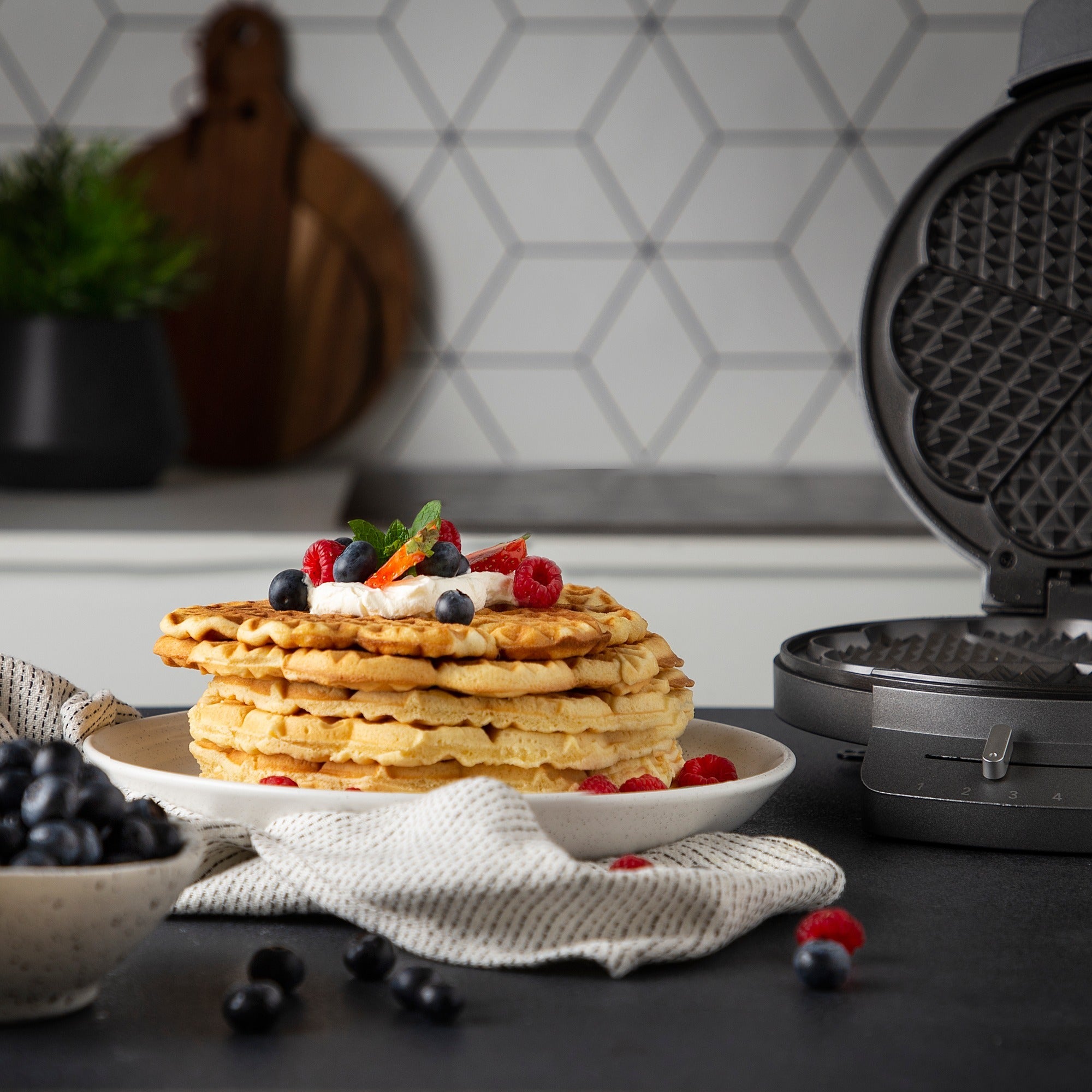 Princess 132380 wafelmaker deluxe wafelijzer (grijs)