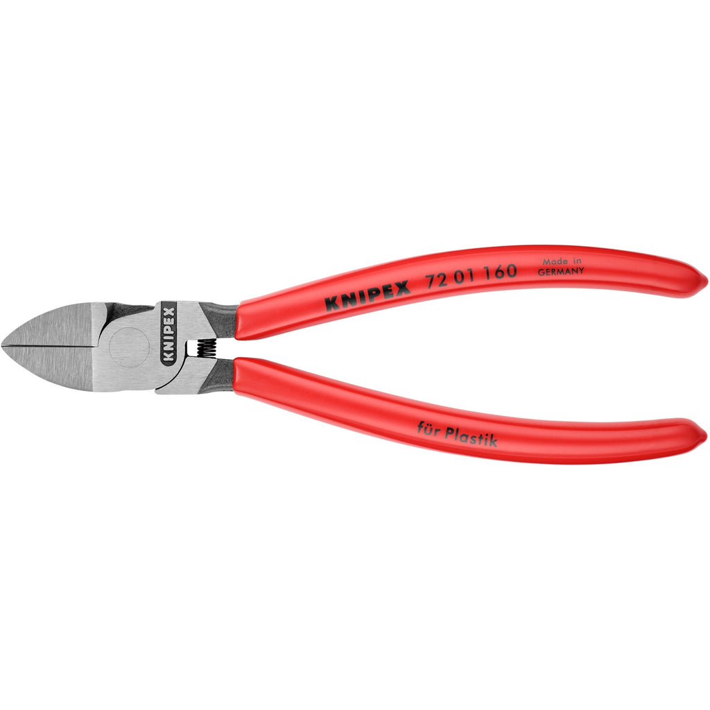 Knipex zijsnijtang voor kunststof 72 01 160 kniptang (rood)