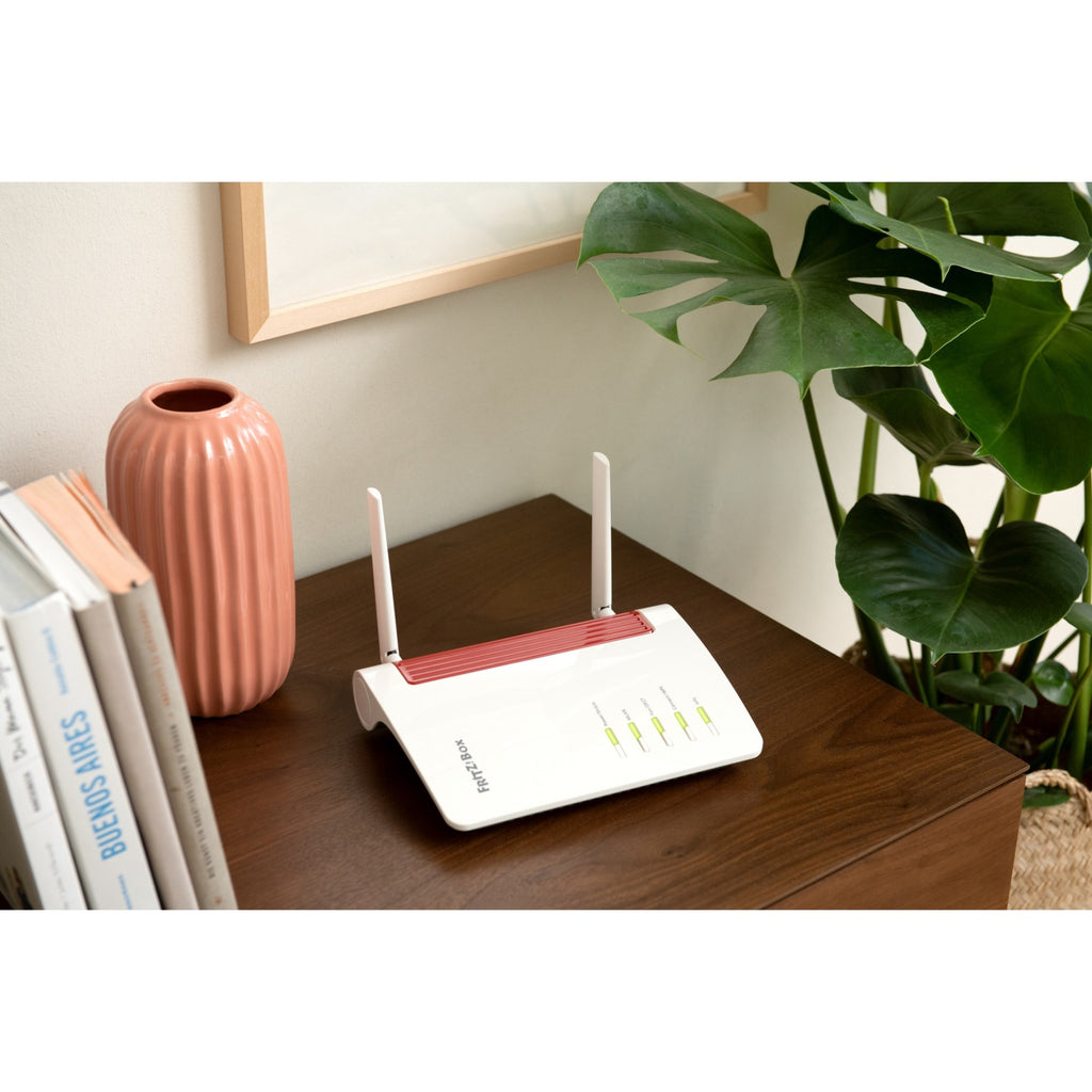 Fritz! box 6850 5g international wlan lte router (wit rood, mesh wi-fi, 4g (lte), 3g (umts hspa+)