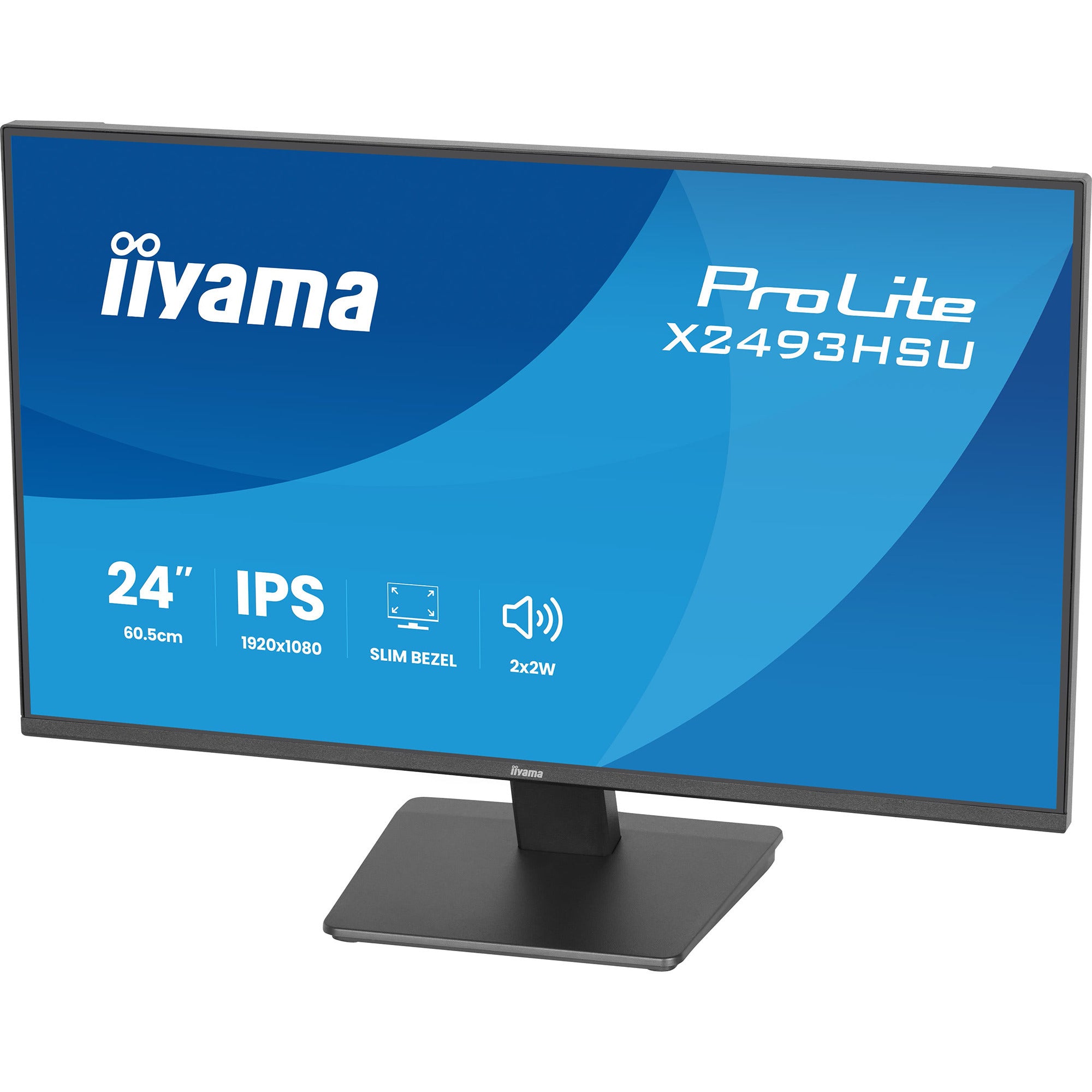Iiyama prolite x2493hsu-b1 23.8 monitor (zwart (mat), 120 hz, hdmi, displayport, usb, audio)