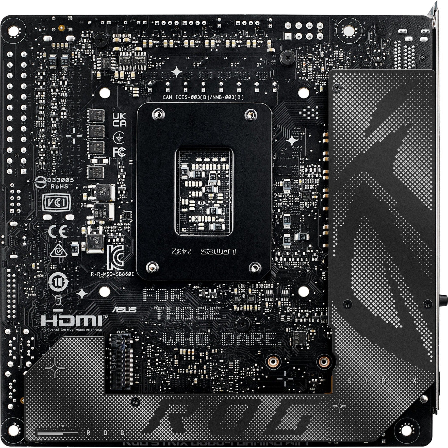 Asus rog strix b860-i gaming wifi socket 1851 moederbord (raid, 2.5 gb-lan, wi-fi 7, bt, sound, mini-itx)
