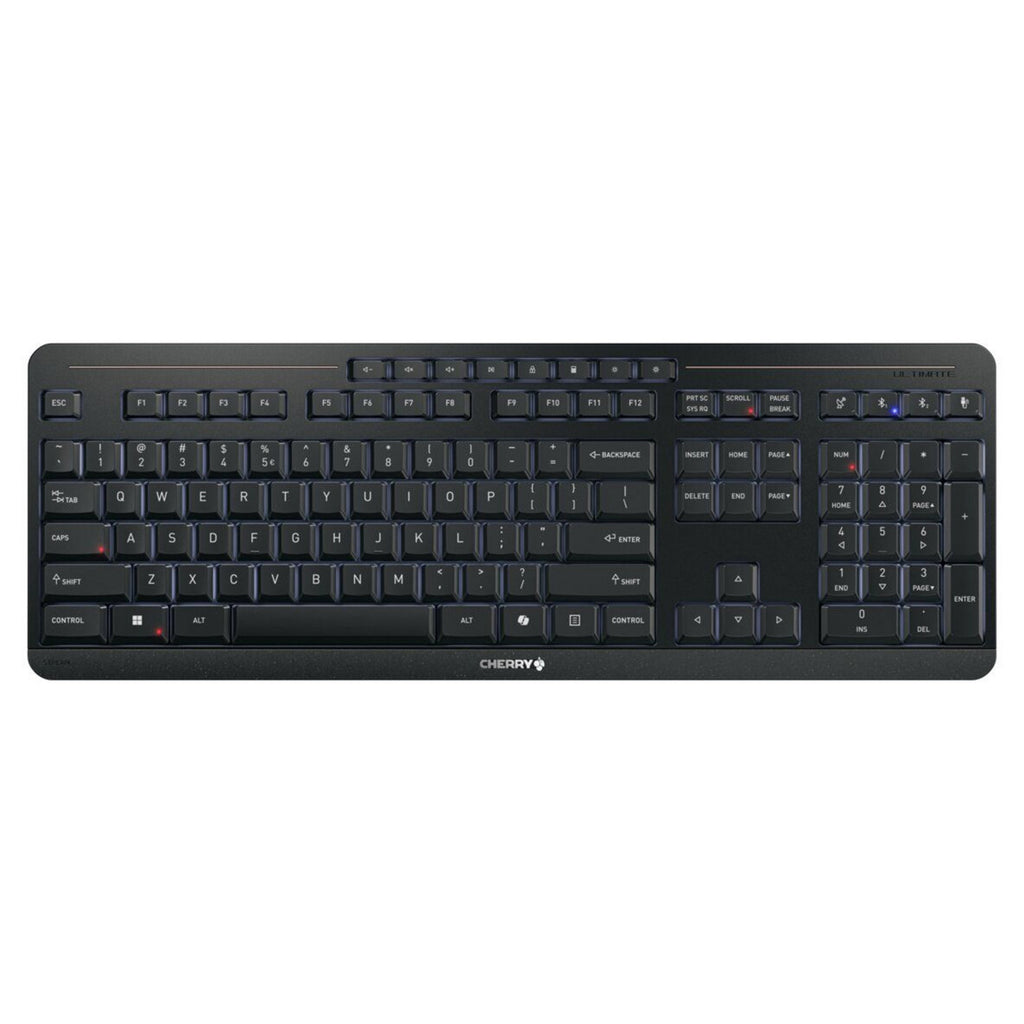 Cherry stream desktop ultimate draadloze desktopset (zwart, us lay-out (qwerty), sx-schaartechnologie, 100%, 4000 dpi, white leds, abs, 2.4 ghz bluetooth usb)