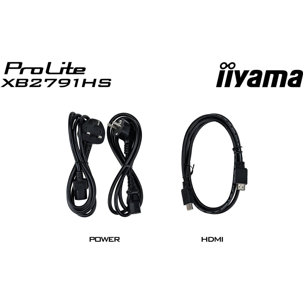 Iiyama prolite xb2791hs-b1 27 monitor (zwart (mat), 120 hz, hdmi, displayport, audio)
