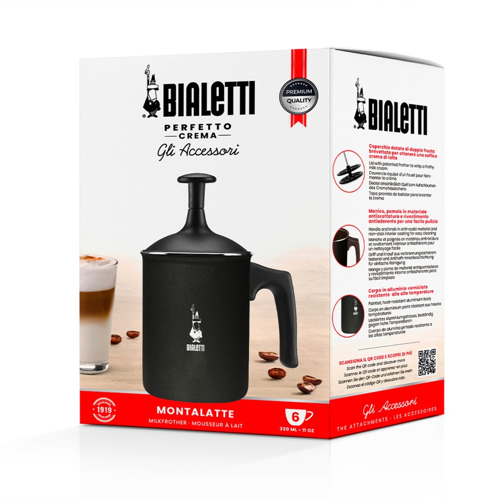 Bialetti tutto crema melkopschuimer (zwart)