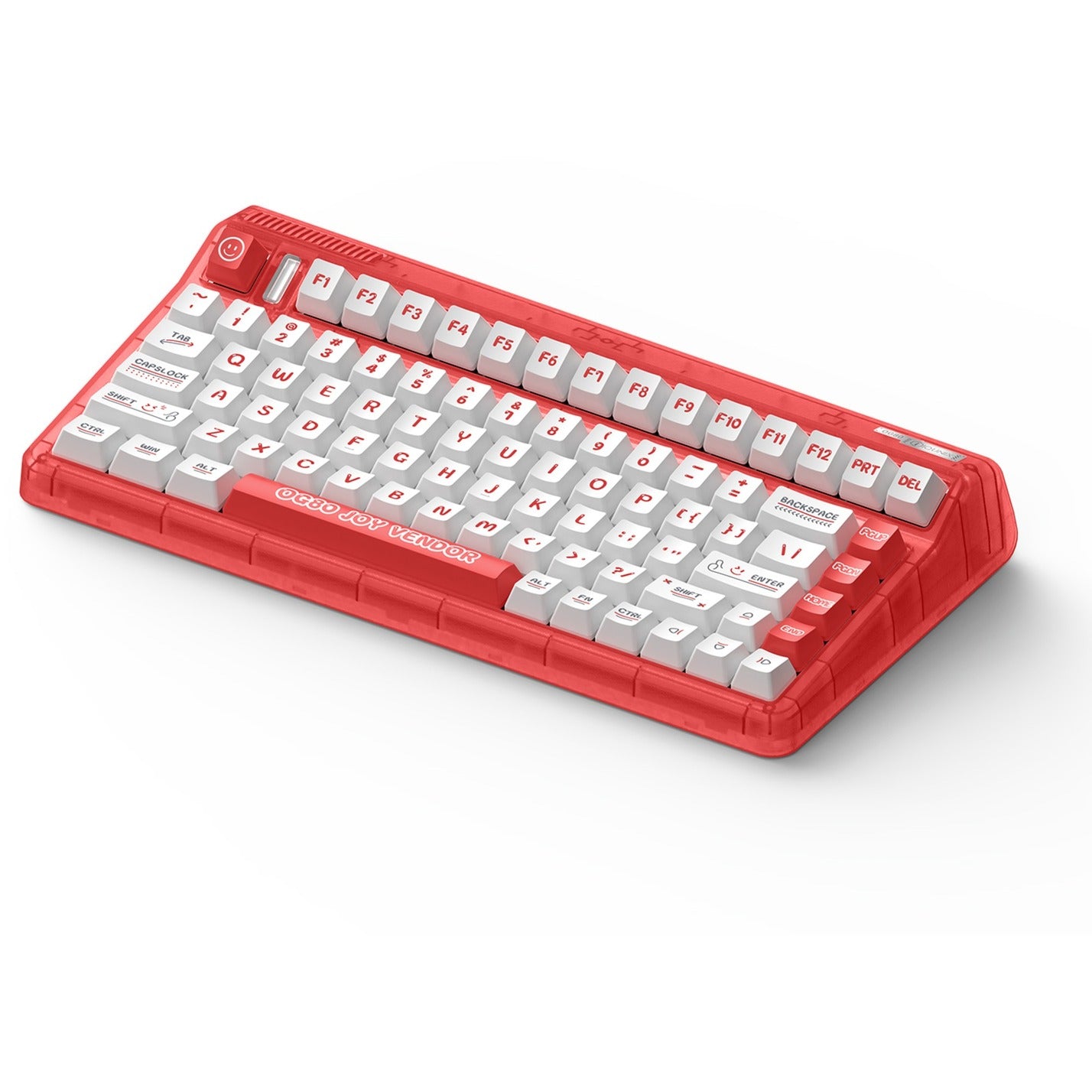 Iqunix og80 joy vendor wireless mechanical keyboard (rood, us lay-out (qwerty), iqunix moonstone, 80% (tkl), rgb leds, hot-swappable, pbt, 2.4ghz | bluetooth 5.1 | usb-c)