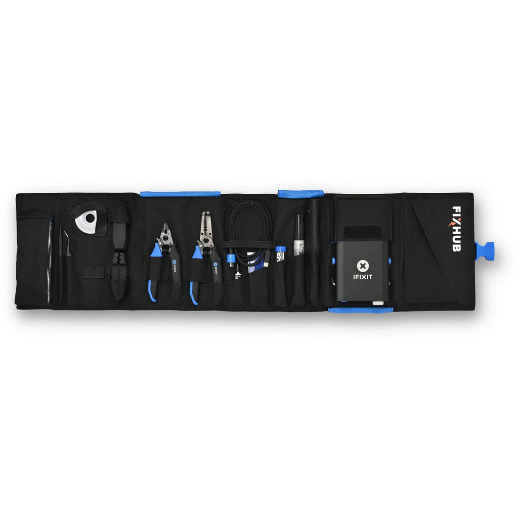 Ifixit fixhub power series soldeer toolkit soldeerbout (zwart blauw, 100 watt, usb-c, powerstation)