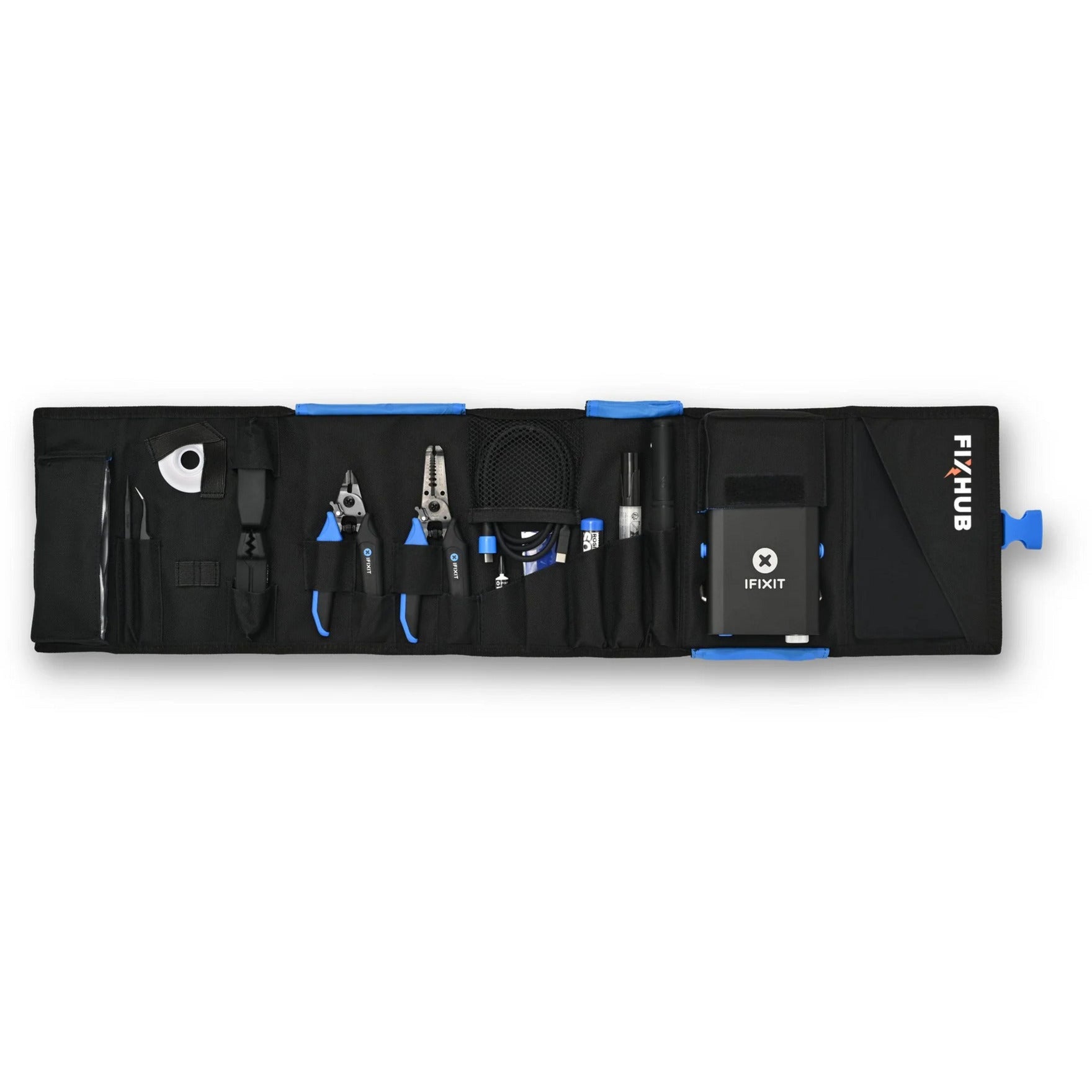 Ifixit fixhub power series soldeer toolkit soldeerbout (zwart blauw, 100 watt, usb-c, powerstation)