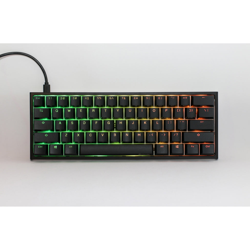 Ducky one 2 pro mini classic, gaming toetsenbord (zwart, us lay-out, cherry mx silent red, rgb led, double-shot pbt, quack mechanics, 60%)