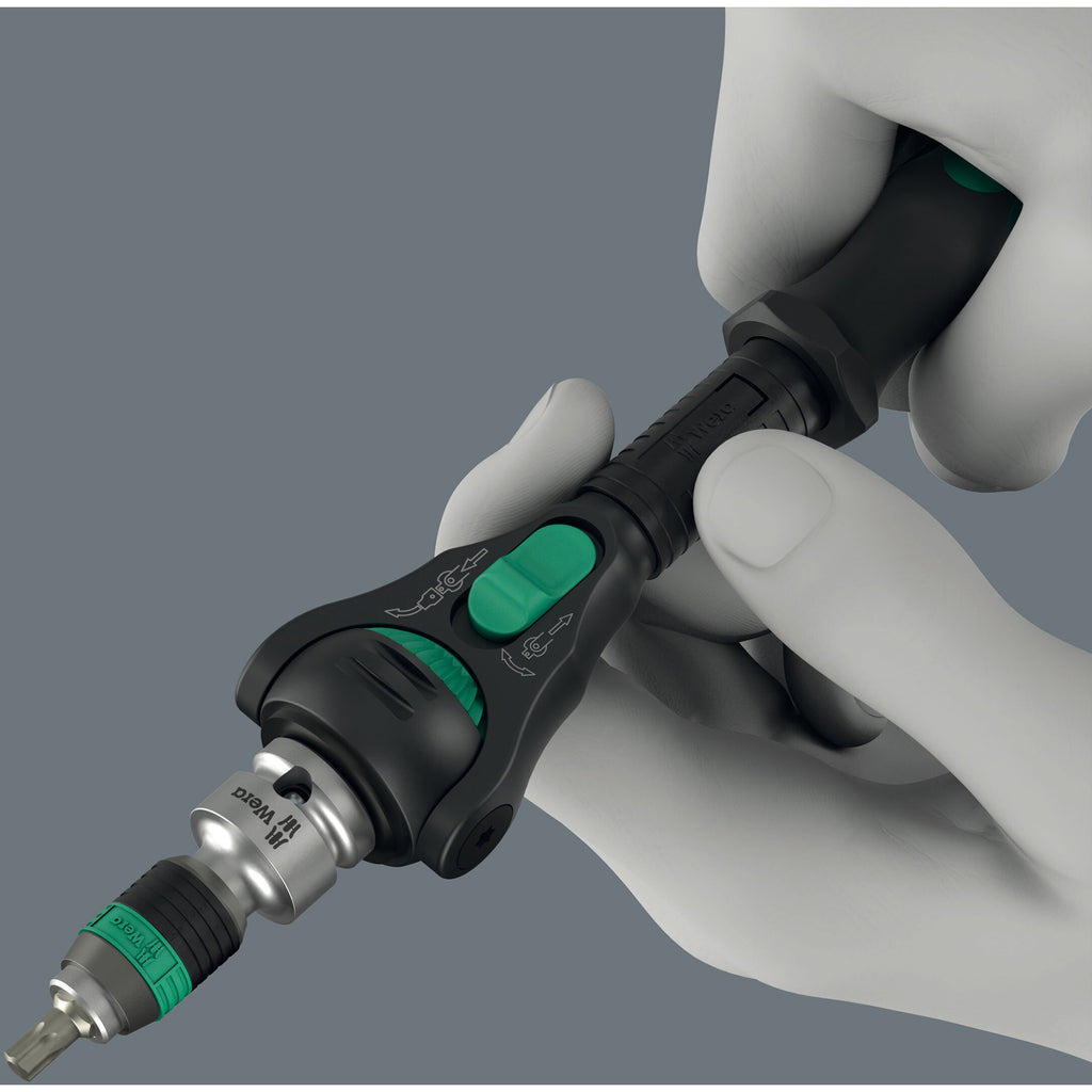 Wera 8000 b black edition zyklop speed ratel met 3 8 aandrijving (zwart groen)