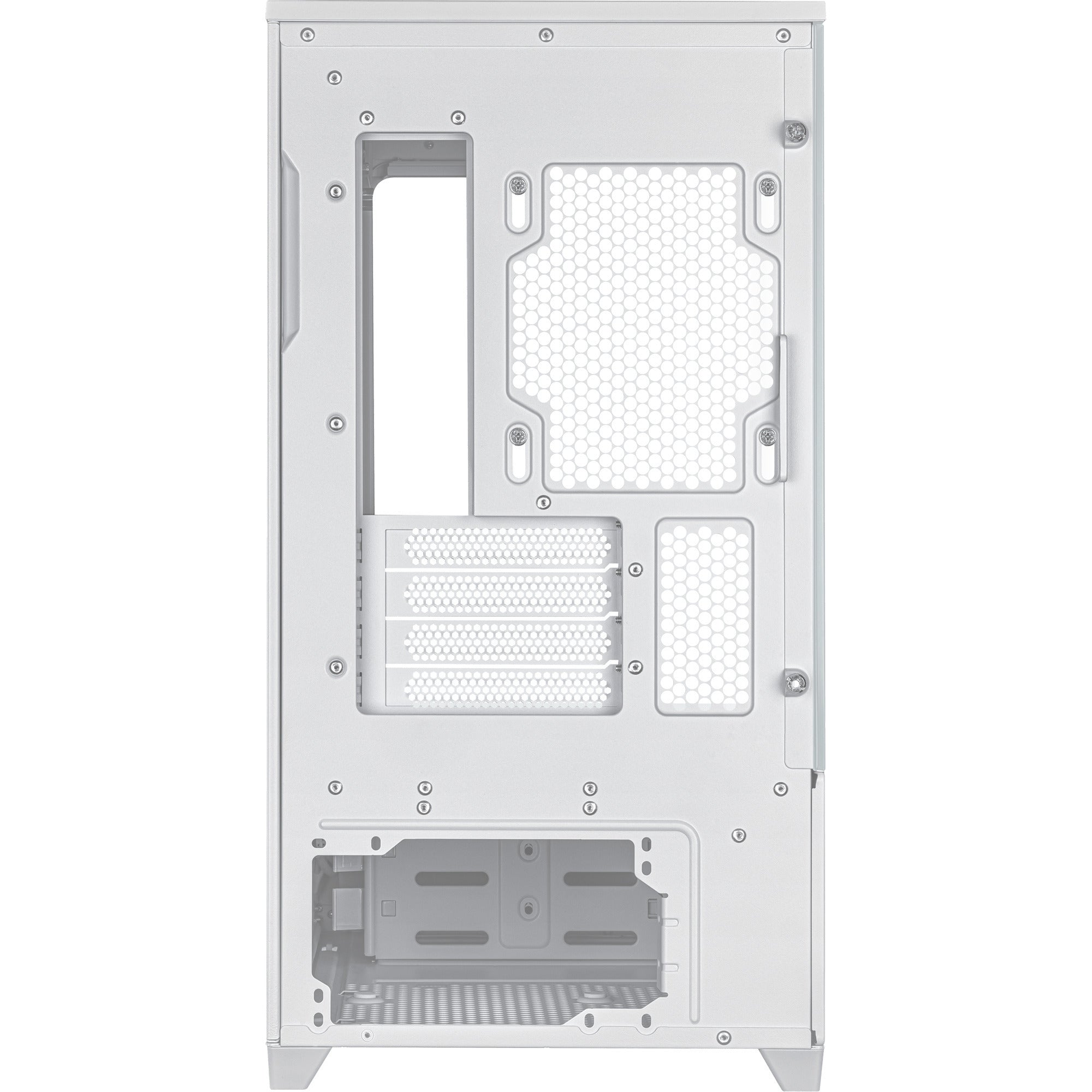 Asus prime ap202 midi tower behuizing (wit | 2x usb-a | 1x usb-c | rgb | tempered glass)