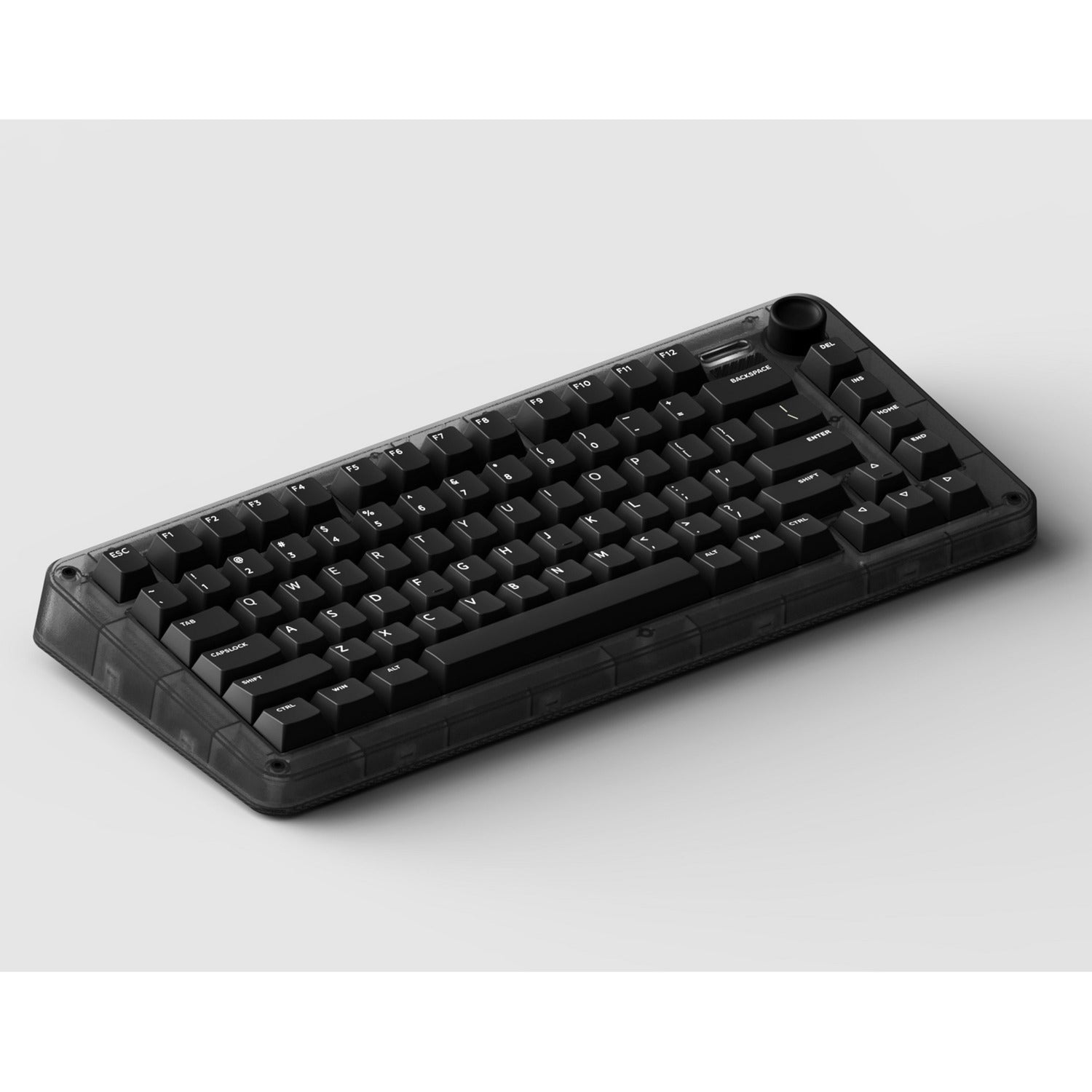 Iqunix zx75 dark side wireless mechanical keyboard (zwart, us lay-out (qwerty), cherry mx brown, 75%, rgb leds, hot-swappable, double-shot pbt, 2.4ghz | bluetooth 5.1 | usb-c)
