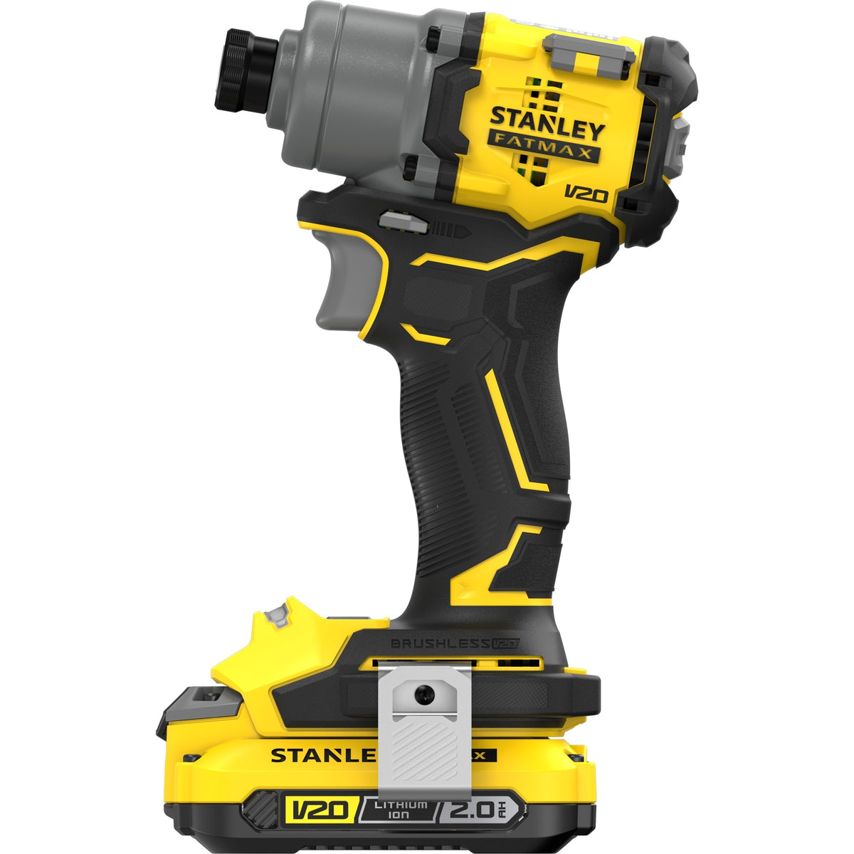 Stanley v20 18v borstelloze slagschroevendraaier (geel zwart, koffer, 2 accu's en oplader inbegrepen)