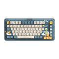 Iqunix zx75 sky encounter wireless mechanical keyboard (blauw, us lay-out (qwerty), iqunix silent rose, 75%, rgb leds, hot-swappable, double-shot pbt, 2.4ghz | bluetooth 5.1 | usb-c)