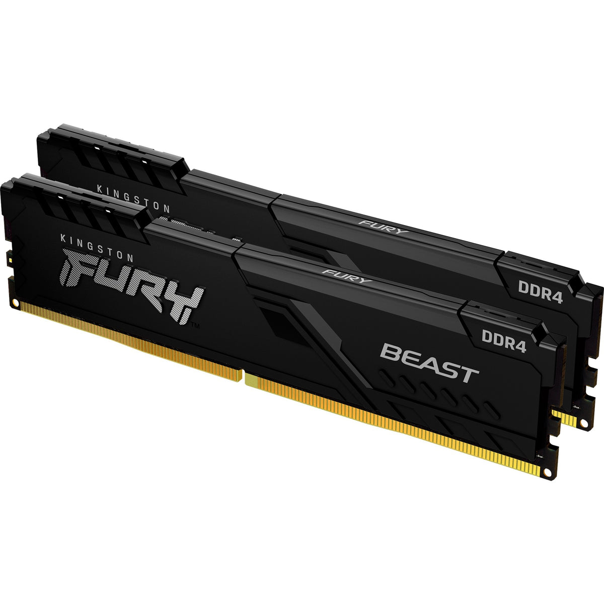 Kingston fury beast 32 gb ddr4-3200 (2x 16 gb) werkgeheugen (zwart, kf432c16bbk2 32, xmp 2.0)