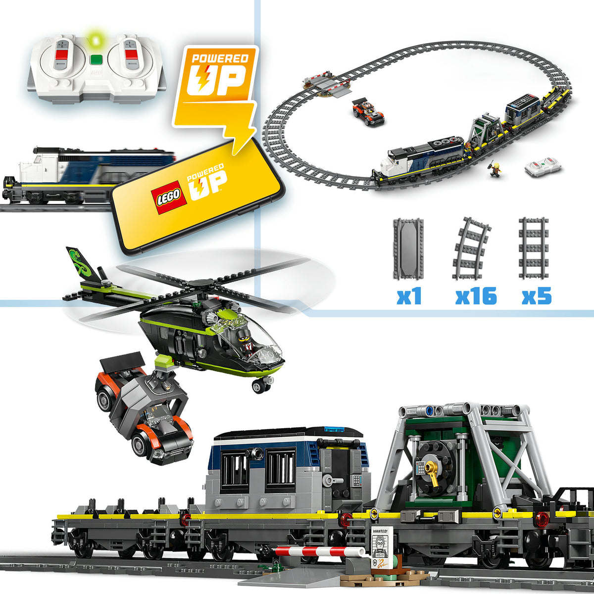 Lego ® city overval op politietrein - speelgoedtreinset - 60508