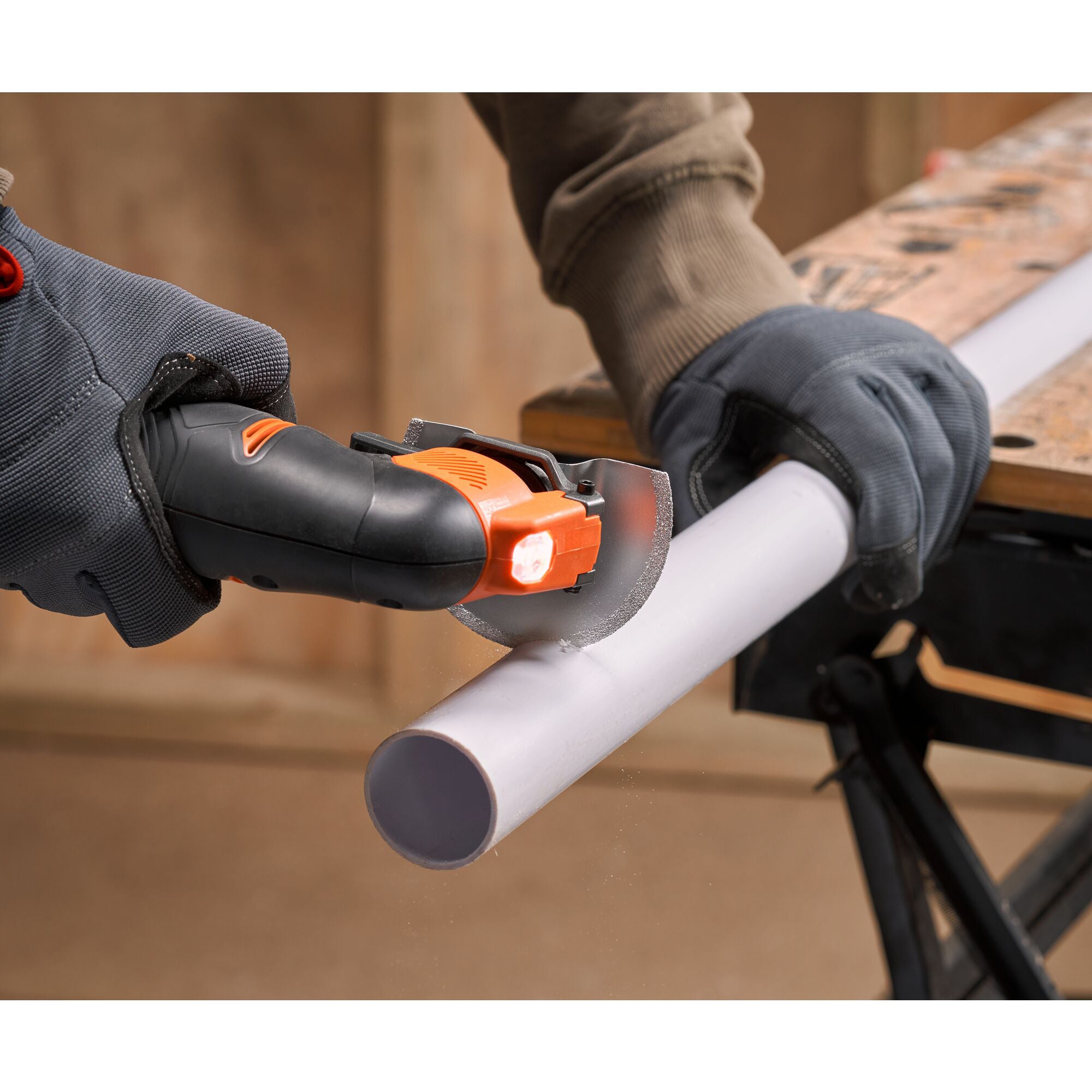 Black+decker 18v schroefklopboormachine + 18v oscillerende multitool bundel (zwart oranje)
