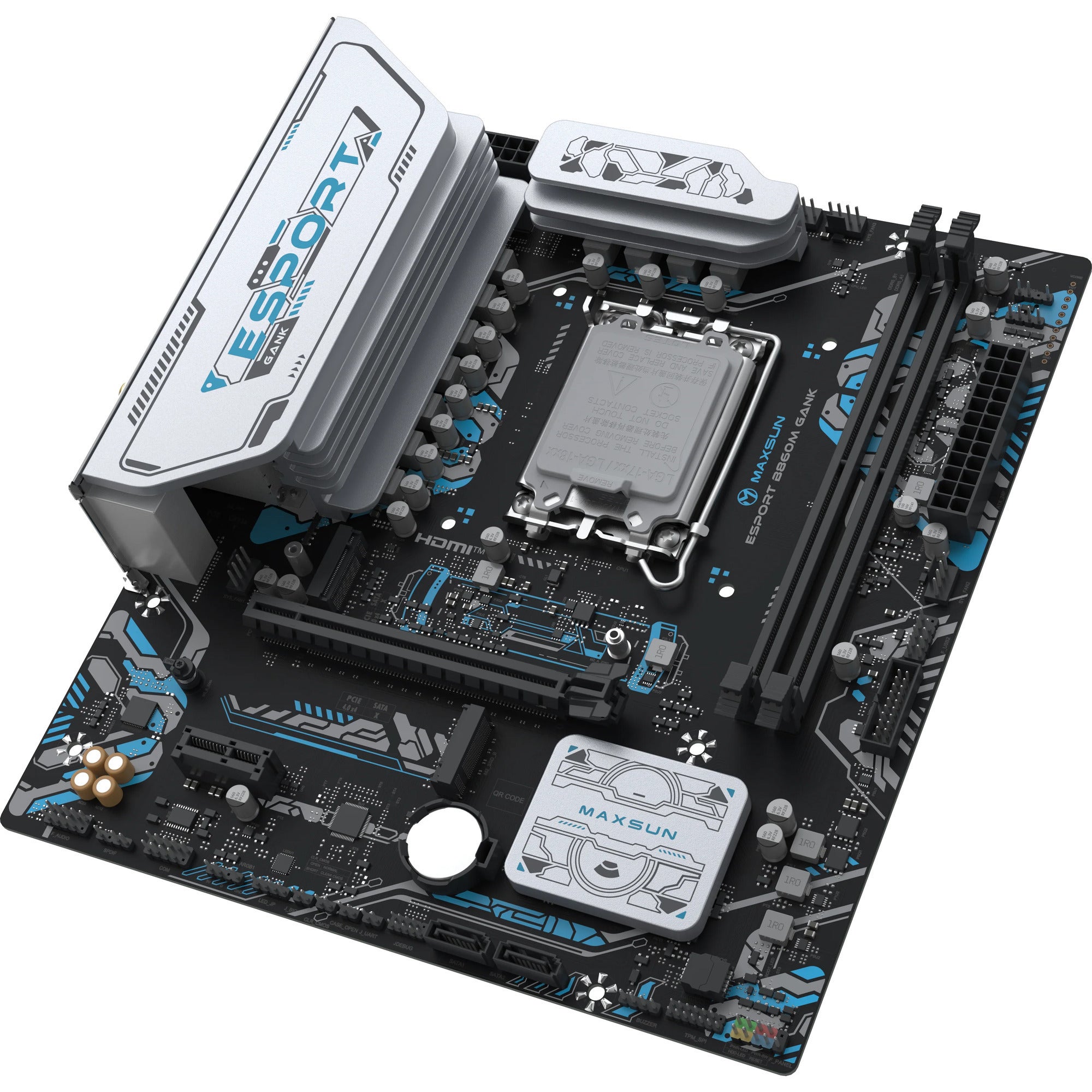 Maxsun ms-esport b860m gank wifi socket 1851 moederbord (zwart, raid, gb-lan, wlan, bt, sound, µatx)