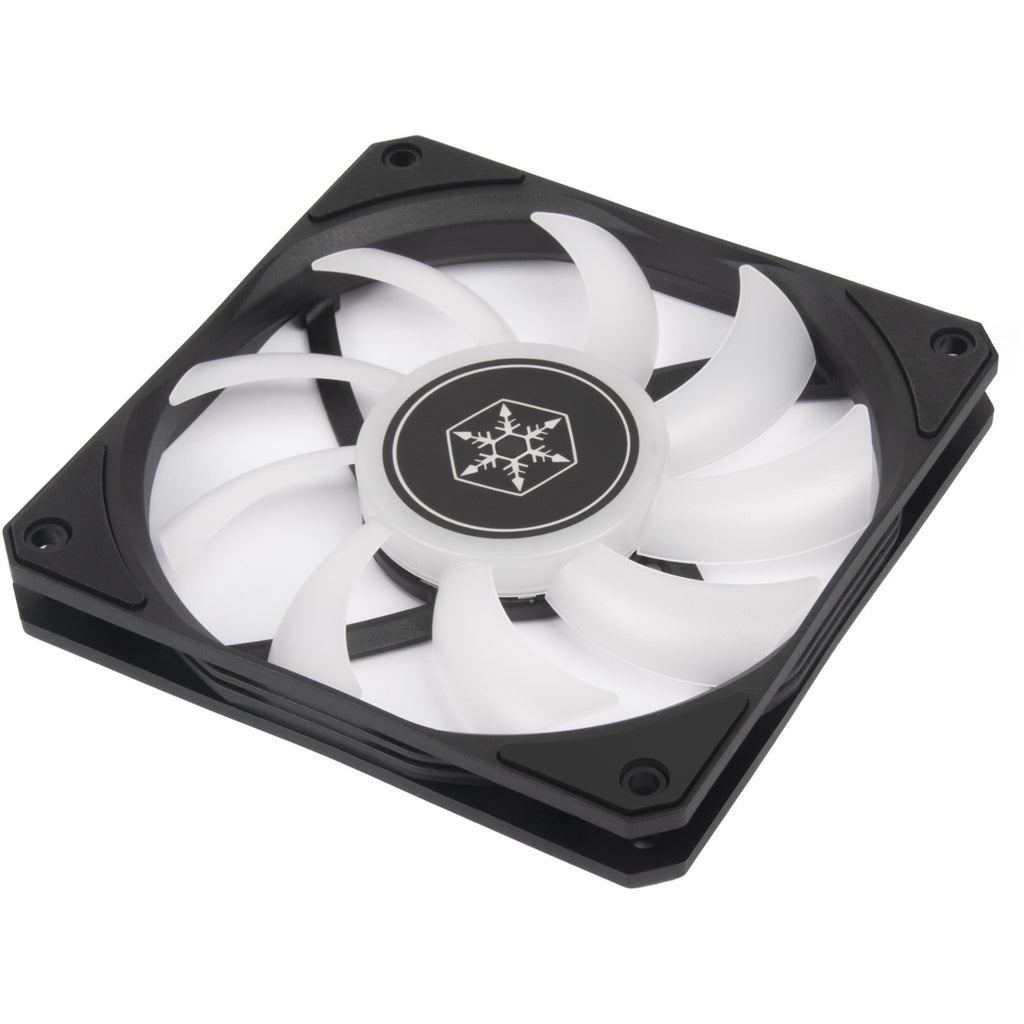 Silverstone air slimmer 120 argb case fan (zwart, 120 x 120 x 15 mm, pwm)