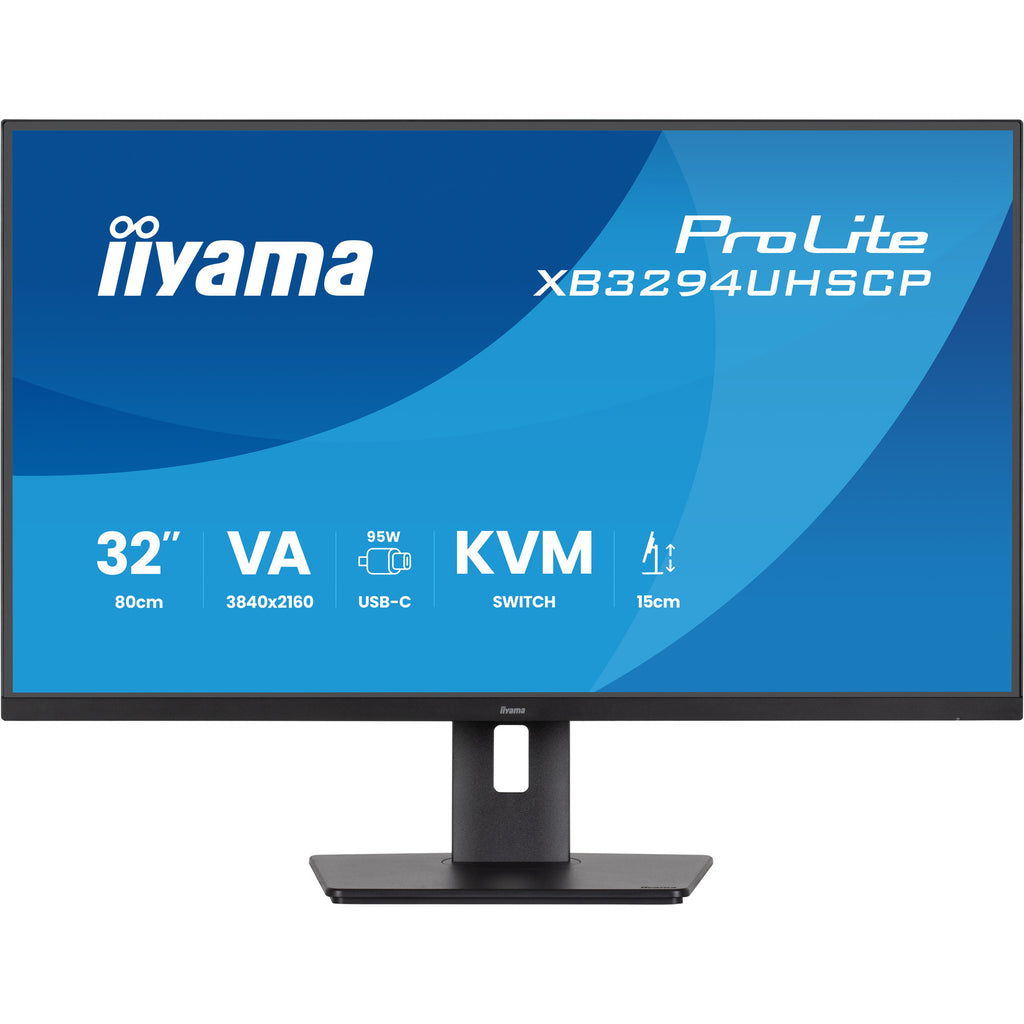 Iiyama prolite xb3294uhscp-b1 31.5 4k uhd monitor (zwart, 2x hdmi, displayport, 2x usb-a, 2x usb-c)