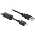 Delock usb-a 2.0 > usb micro-b kabel (zwart, 1 meter)
