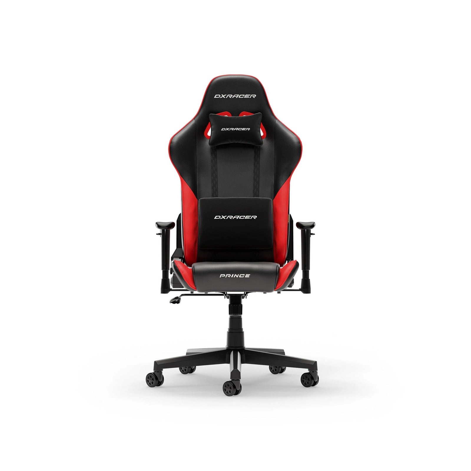 Dxracer prince l black red pvc leather gamestoel (zwart rood)