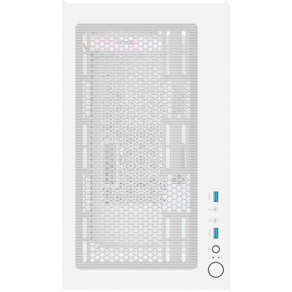 Thermaltake view 170 ws argb mini tower behuizing (wit houtkleur | 2x usb-a | rgb | tempered glass)