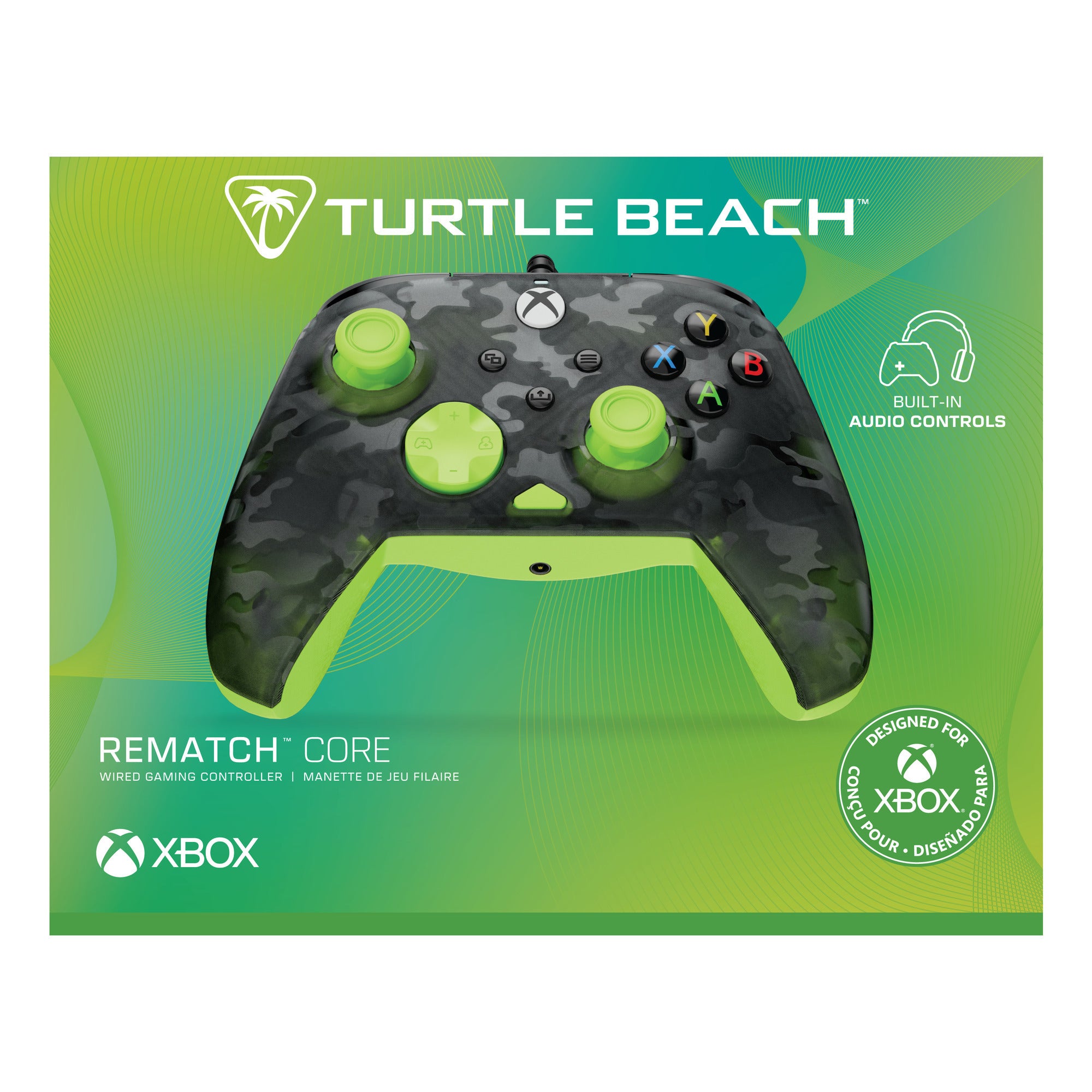 Turtle beach rematch core bedrade controller (zwart geel, xbox serie x|s, xbox one, pc)