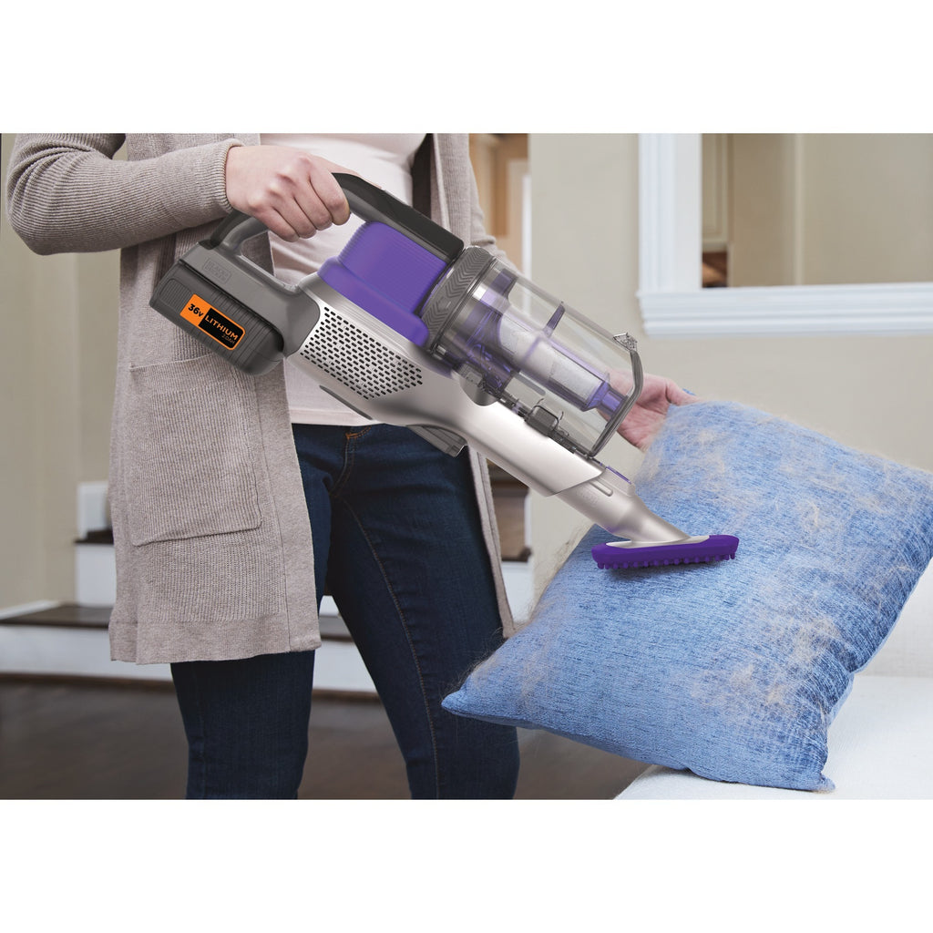 Black+decker 36v 4-in-1 powerseries extreme pet steelstofzuiger (paars)