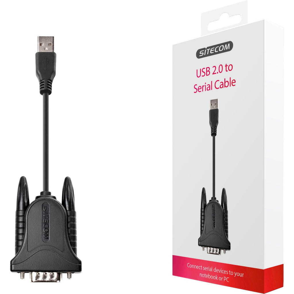 Sitecom usb > seriële kabel 0,6m usb-adapter (zwart zilver, cn-104, retail)