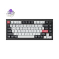 Keychron q1 he-m1, toetsenbord (zwart, us lay-out, gateron double-rail magnetic nebula, 75%, hot-swappable, rgb led, osa double-shot pbt keycaps, usb-c 2.4 ghz bluetooth, knob)