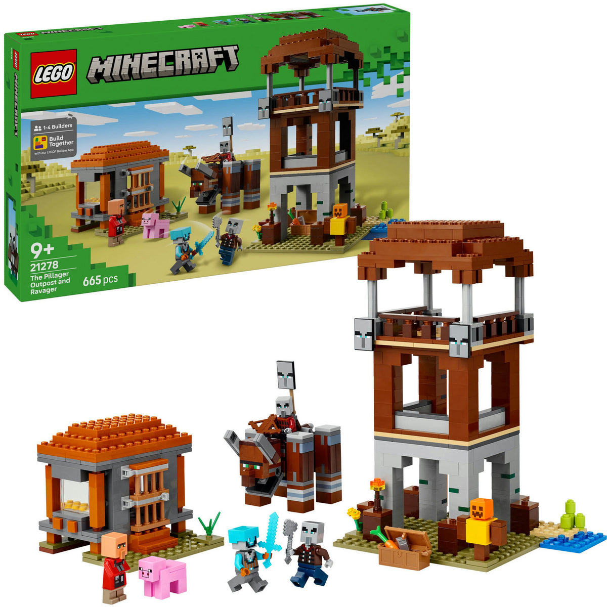LEGO Minecraft 21278 Der Plünderer-Außenposten und Zerstörer